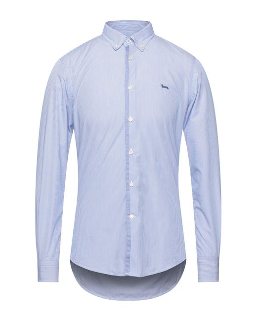 Camisa Salvatore Piccolo de Algodón de color Azul para hombre Hombre Ropa de Camisas de Camisas informales de botones 
