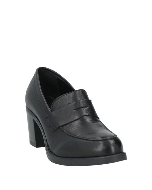 Cinzia Soft Black Loafers Leather