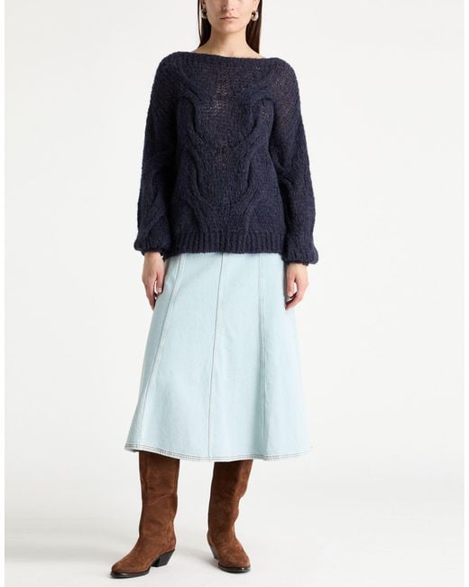 Louise Misha Blue Sweater Mohair Wool, Alpaca Wool, Acrylic, Polyamide