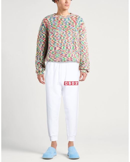 DSquared² White Pants Cotton, Elastane for men
