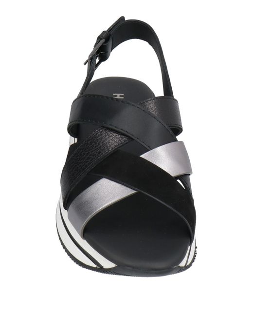 Hogan Black Sandals Leather