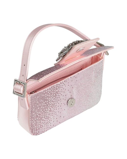 Gedebe Pink Handbag Textile Fibers