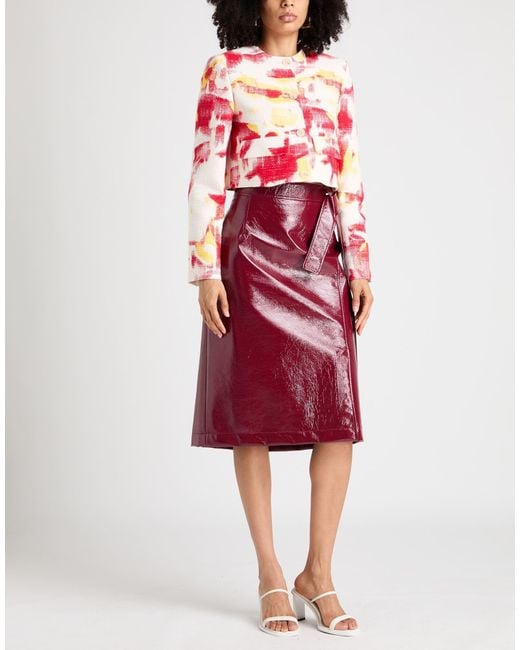 MSGM Red Jacket Cotton, Polyester, Viscose