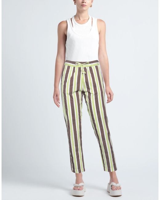 Myths White Pants Cotton, Polyamide, Elastane