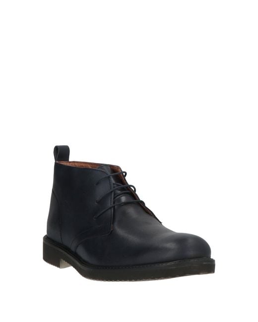 Calpierre Black Ankle Boots Leather for men