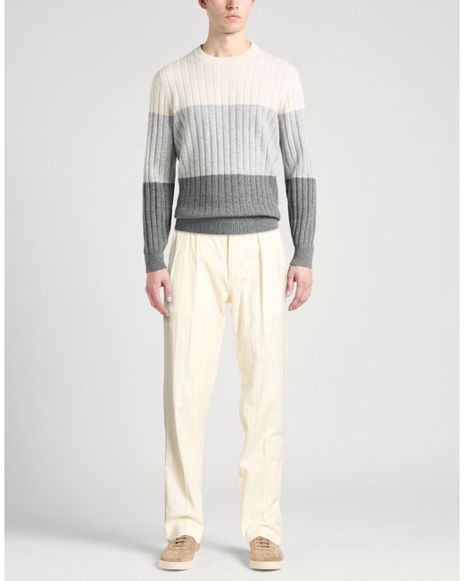 Lardini White Pants Cotton, Elastane for men