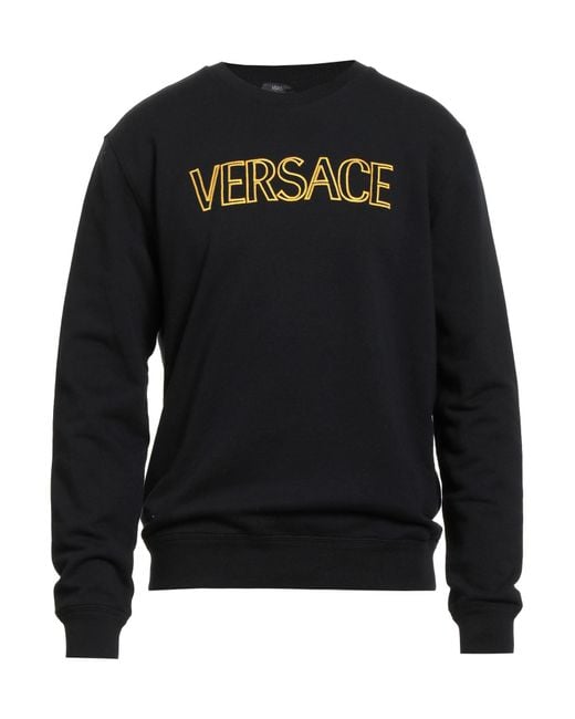 Versace Black Sweatshirt Cotton for men