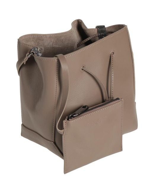 Brunello Cucinelli Brown Light Cross-Body Bag Leather