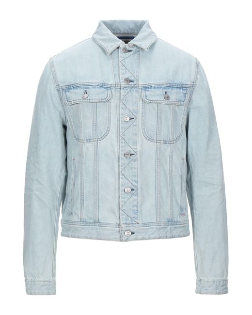 Acne Blue Denim Outerwear Cotton for men