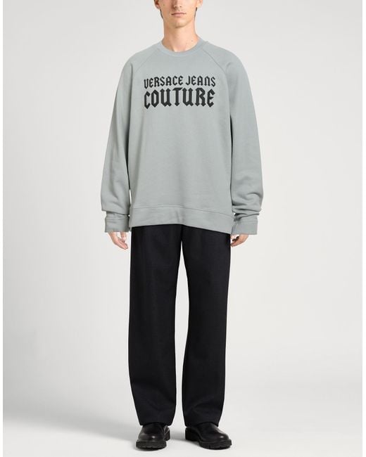 Versace Jeans Couture Gray Light Sweatshirt Cotton, Elastane for men