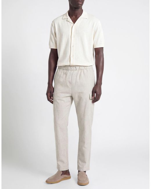 Brian Dales Gray Light Pants Wool, Polyamide, Cashmere, Elastane for men