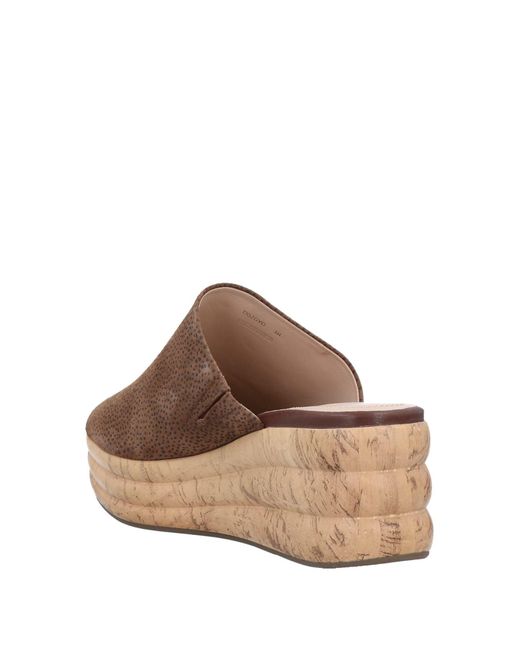 Geox Leather Mules & Clogs in Brown - Lyst