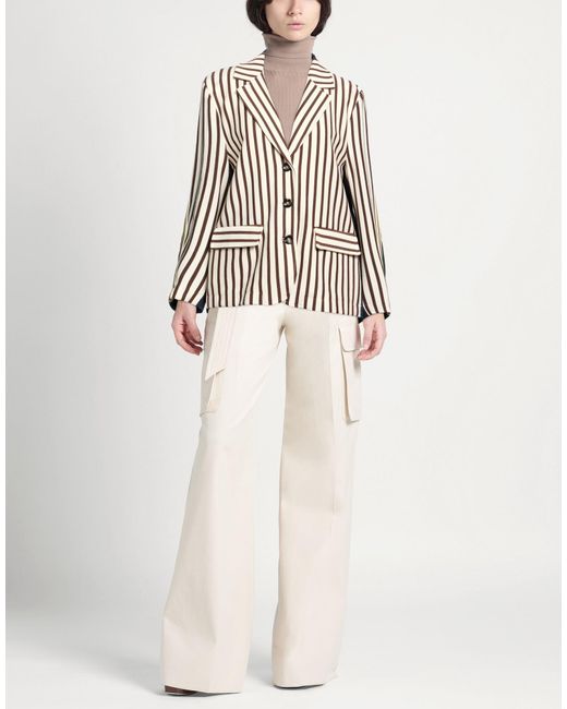 Please White Blazer Polyester, Cotton, Elastane, Lyocell