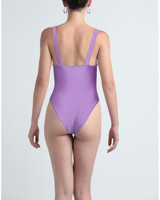 Chiara Ferragni Purple One-piece Swimsuit