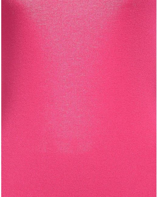 Akep Pink Fuchsia Mini Dress Viscose, Polyester