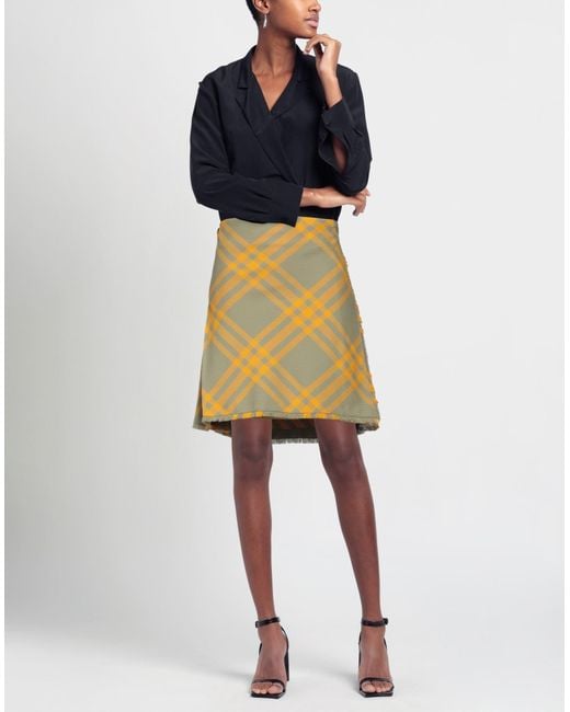 Burberry Yellow Short Skirts