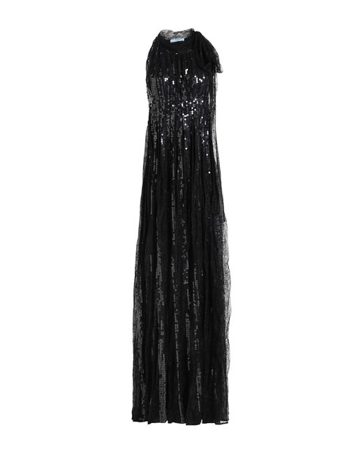 Prada Black Maxi Dress Viscose, Polyamide