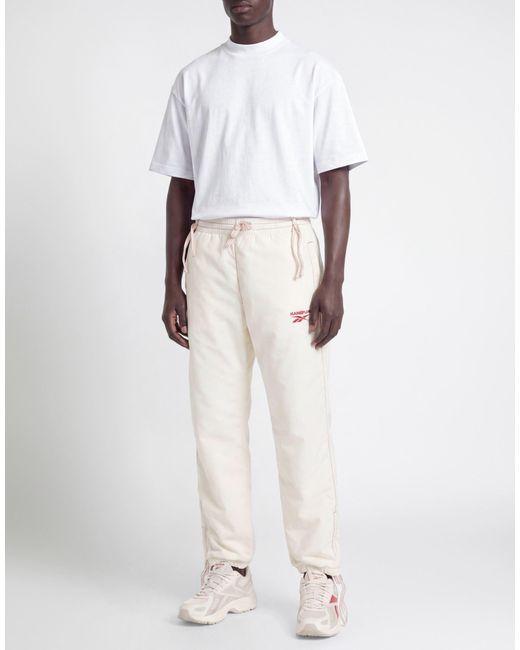 Reebok White Pants Polyester for men
