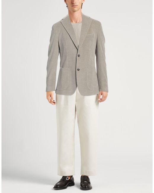 Eleventy Gray Light Blazer Cotton, Wool, Elastane for men