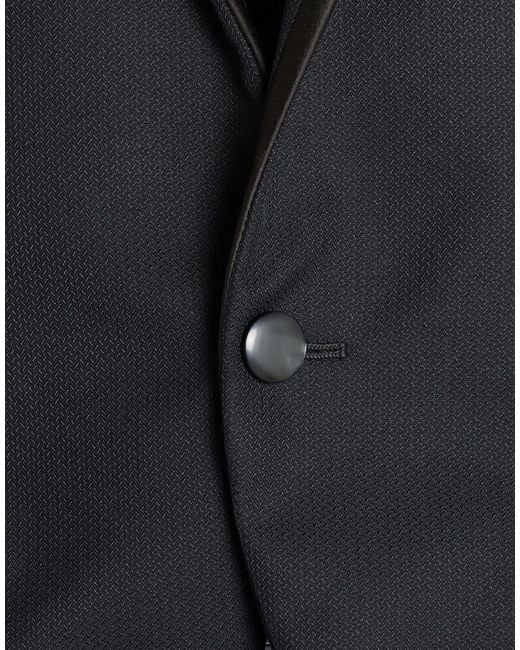 Lubiam Blue Suit Wool, Polyester for men