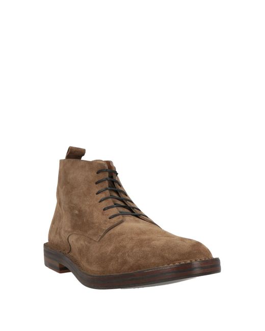 Buttero Brown Khaki Ankle Boots Leather for men