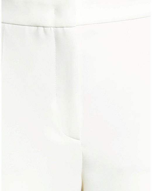 Moschino White Couture Ivory Pants Polyester, Elastane
