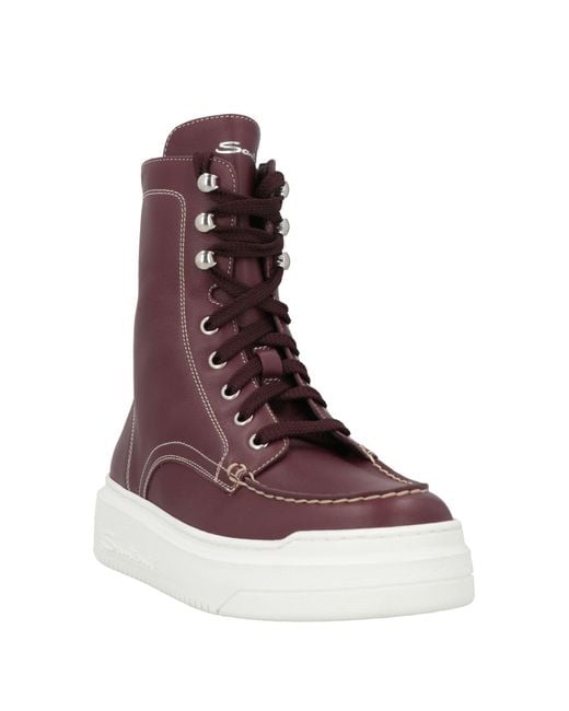 Santoni Purple Ankle Boots