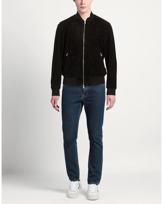DFOUR® Black Jacket Leather for men