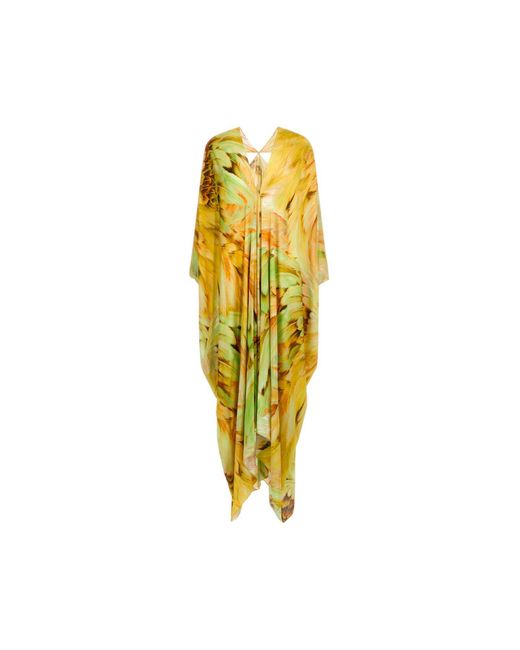 Robe longue Roberto Cavalli en coloris Metallic