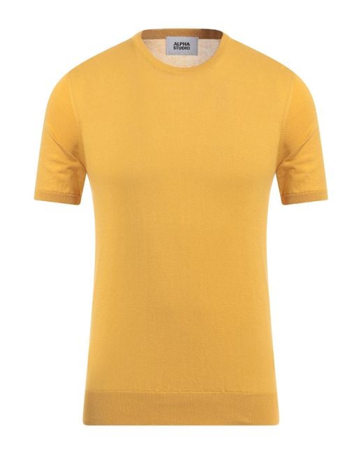 Pullover Alpha Studio pour homme en coloris Yellow