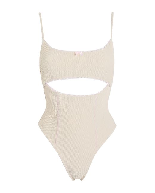 Frankie's Bikinis White One-piece Swimsuit