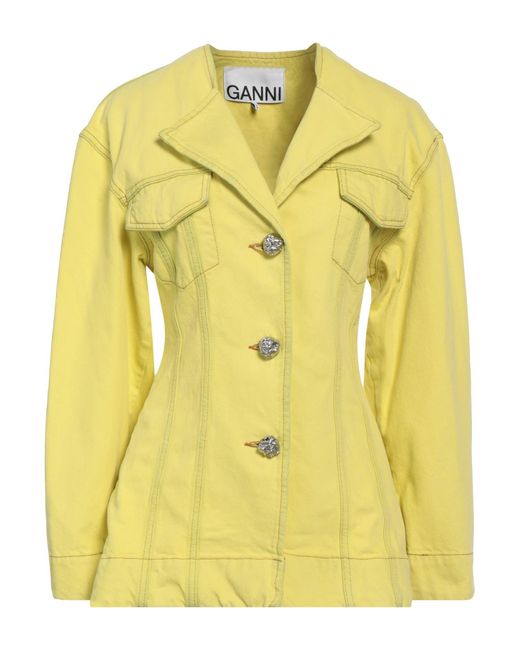 Ganni Yellow Denim Outerwear