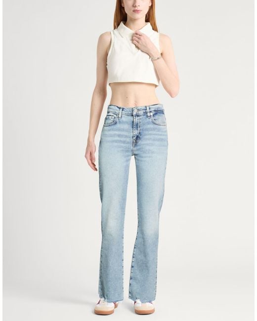 7 For All Mankind Blue Jeans Cotton, Modal, Elastomultiester, Elastane