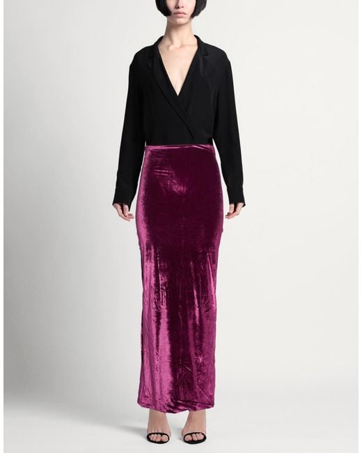Maygel Coronel Purple Maxi Skirt Polyamide, Elastane
