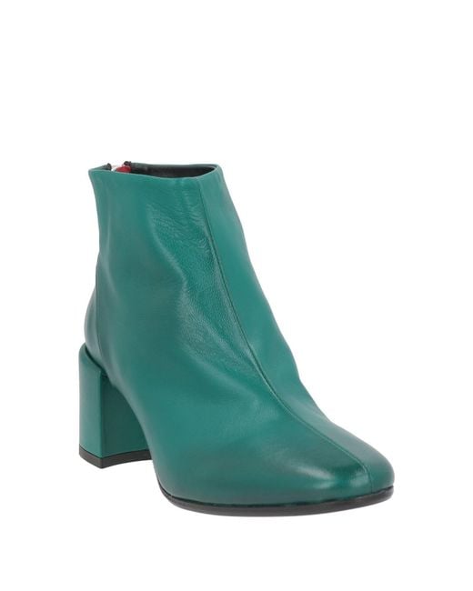 Halmanera Green Ankle Boots Leather