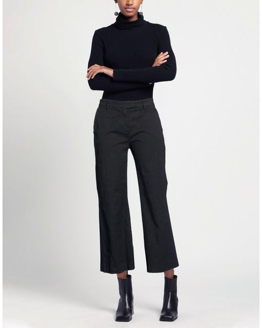 Via Masini 80 Blue Pants Cotton, Elastomultiester, Elastane