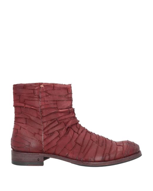 John Varvatos Red Ankle Boots for men