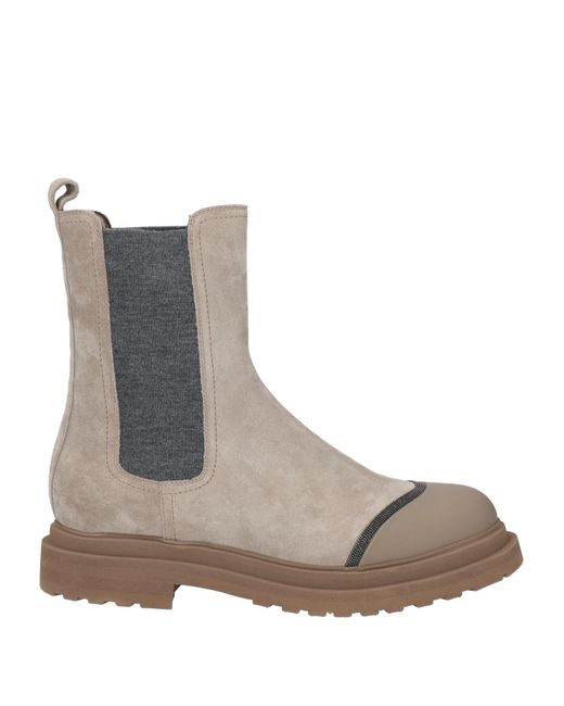 Brunello Cucinelli Gray Ankle Boots