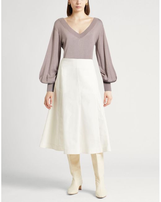 Malo Gray Sweater Cashmere, Silk