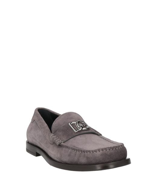 Dolce & Gabbana Gray Snk Loafers Calfskin for men