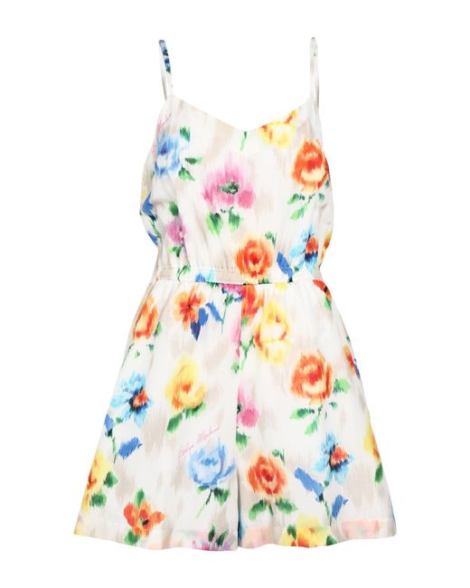 Boutique Moschino White Playsuit Cotton, Silk