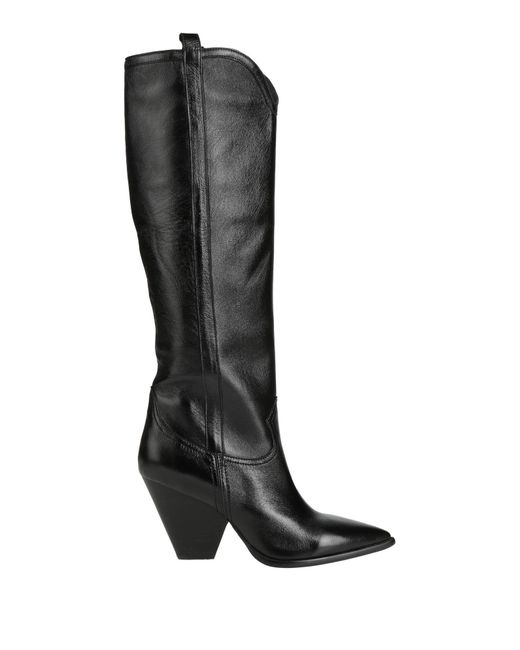 Lola Cruz Black Boot Leather