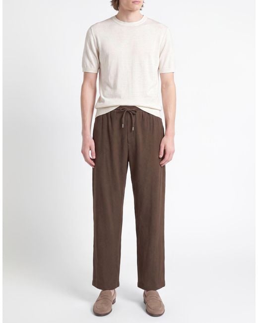 A Kind Of Guise Brown Pants Cotton, Wool, Polyamide, Elastane for men