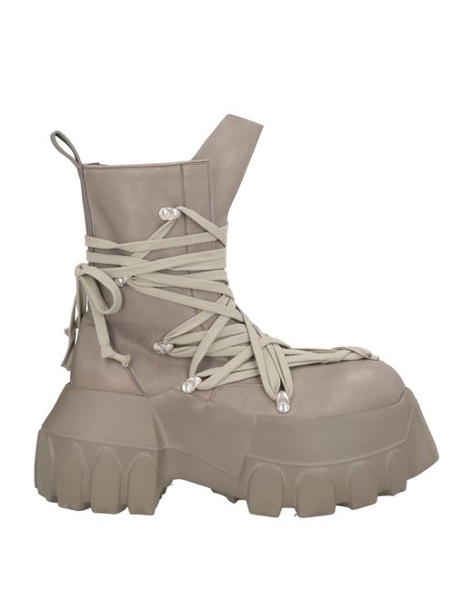 Rick Owens Green Ankle Boots