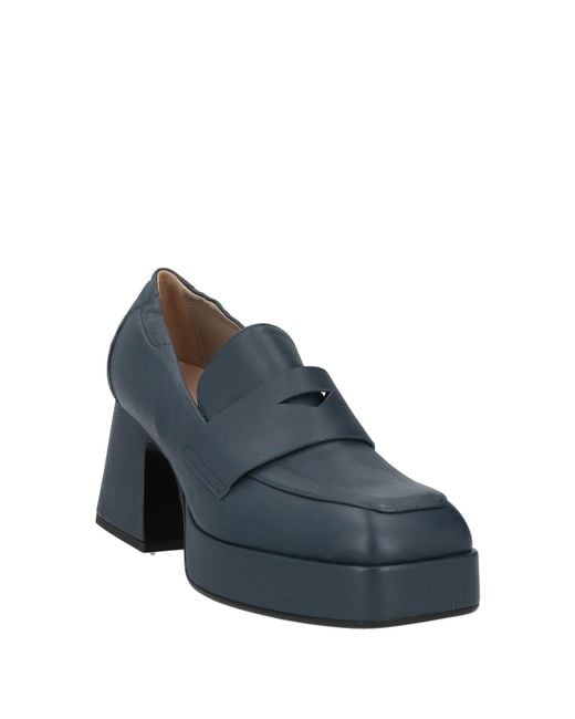 Bruglia Blue Loafers Leather