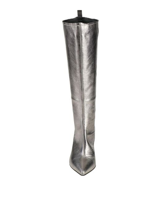 Ame White Boot Leather