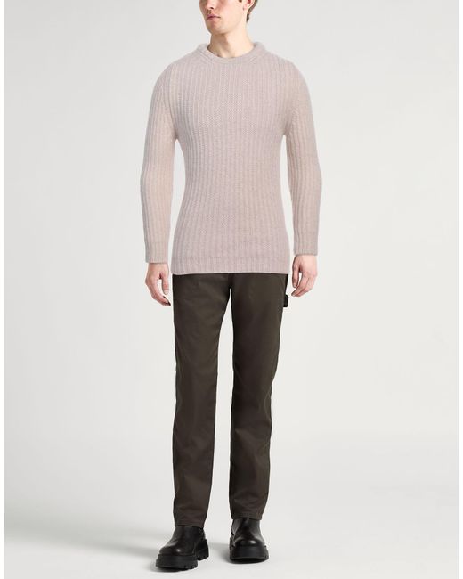 Lardini Pink Cream Sweater Wool, Mohair Wool, Silk for men