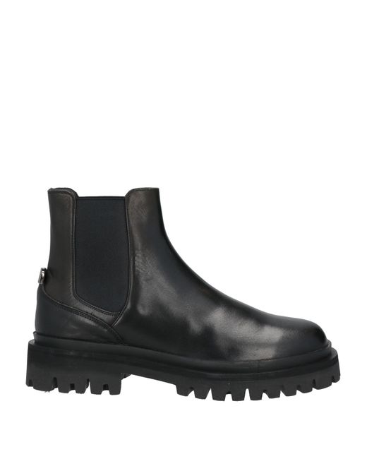Sergio Rossi Black Ankle Boots Leather for men