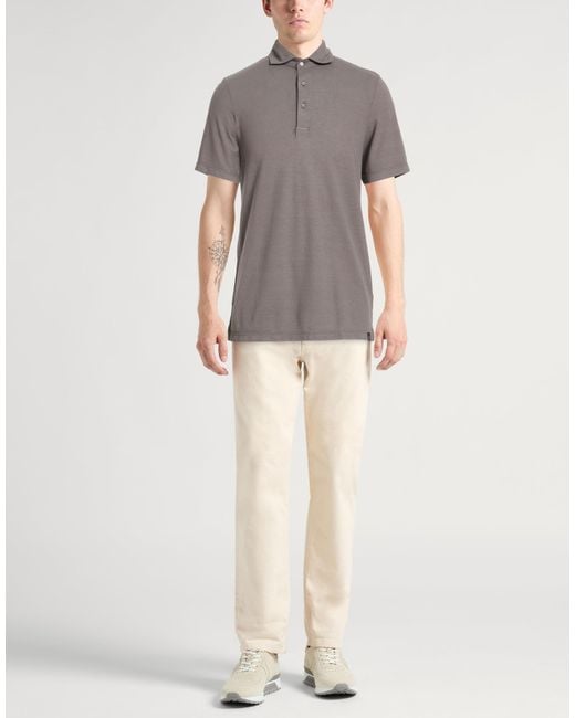 Lardini Gray Polo Shirts for men