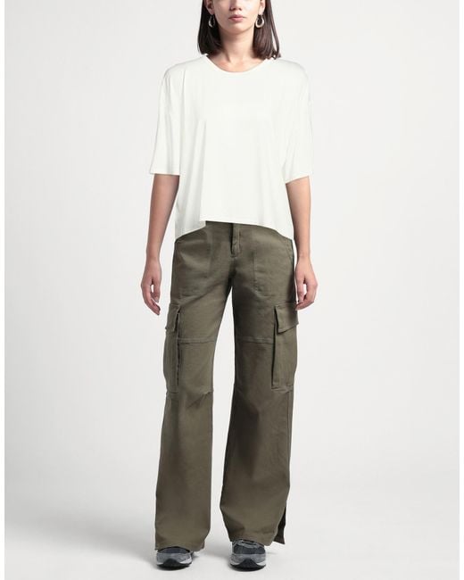 Via Masini 80 White T-Shirt Viscose, Elastane